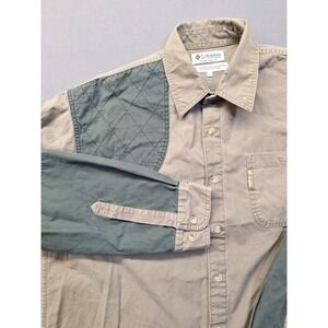 Vintage Columbia Sportswear Button Down Shooting Shirt Green Mens Large Hunting